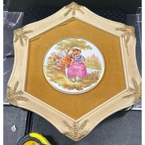 1027. French Porcelain Courting Couple Artwork - number 2